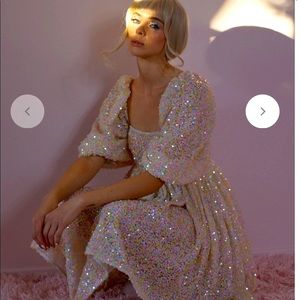 Selkie Rainbow Sequin Puff dress - NWT - small